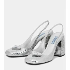 Prada Metallic Leather Slingback Pumps -Cheap Prada Store unnamed file 3010