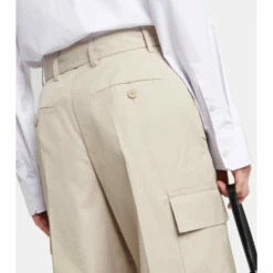 Prada High-rise Wide-leg Cotton-blend Cargo Pants -Cheap Prada Store unnamed file 302
