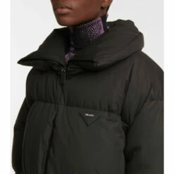 Prada Funnel-neck Down And Cotton Coat -Cheap Prada Store unnamed file 3036