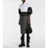 Prada Houndstooth Wool And Nylon Midi Skirt -Cheap Prada Store unnamed file 3102