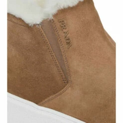 Prada Macro Shearling-lined Suede Sneakers -Cheap Prada Store unnamed file 3109