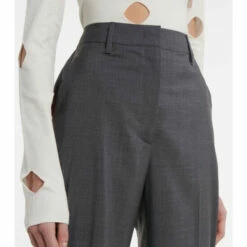 Prada High-rise Virgin Wool Slim Pants -Cheap Prada Store unnamed file 3134