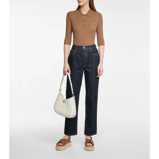 Prada Stretch Cashmere-blend Polo Shirt 3 Prada Stretch Cashmere-blend Polo Shirt