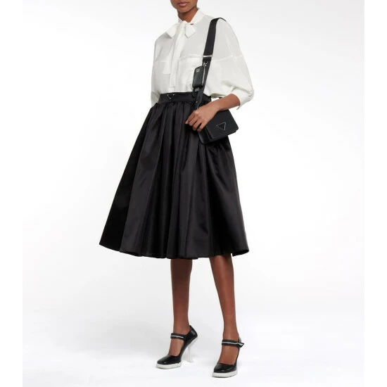 Prada Re-Nylon Pleated Midi Skirt 3 Prada Re-Nylon Pleated Midi Skirt