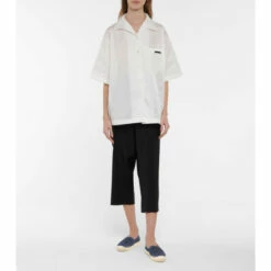 Prada Logo Chambray Espadrilles