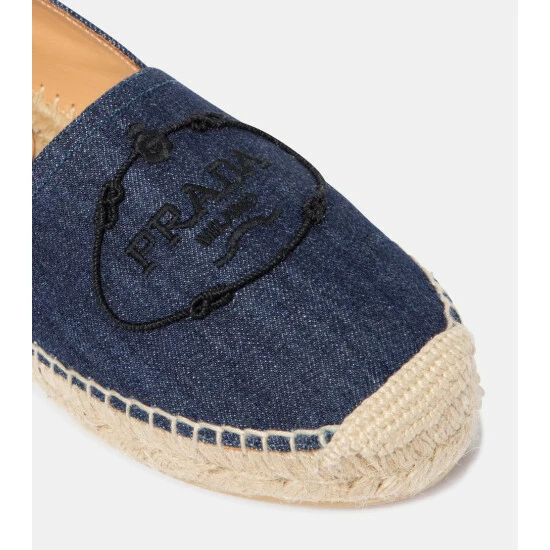 Prada Logo Chambray Espadrilles 7 Prada Logo Chambray Espadrilles - Image 5