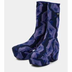 Prada Jacquard Knit Platform Ankle Boots -Cheap Prada Store unnamed file 3289