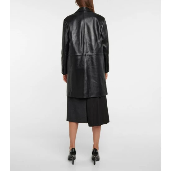 Prada Single-breasted Leather Coat 4 Prada Single-breasted Leather Coat - Image 2