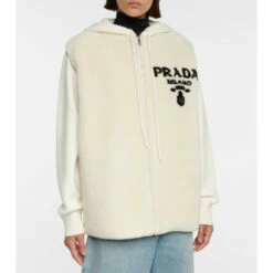 Prada Shearling And Cashmere Hoodie -Cheap Prada Store unnamed file 3343