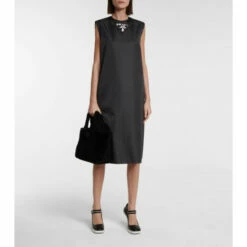 Prada Re-Nylon Gabardine Midi Dress