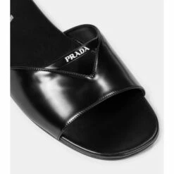 Prada Logo Leather Slides -Cheap Prada Store unnamed file 3400