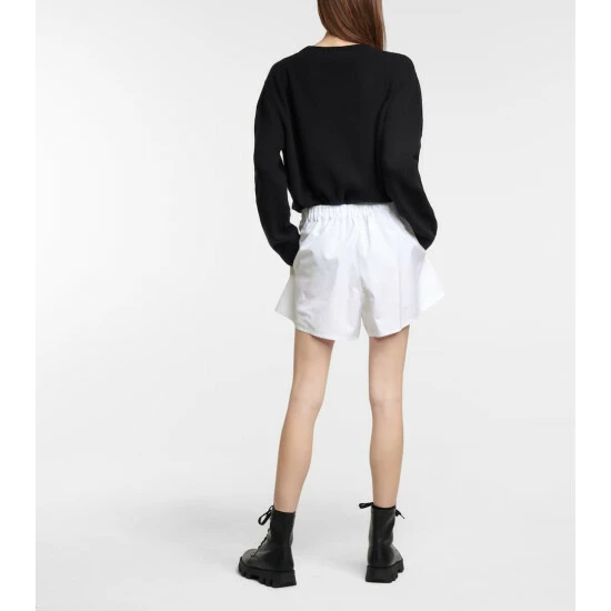 Prada High-rise Cotton Shorts 4 Prada High-rise Cotton Shorts - Image 2