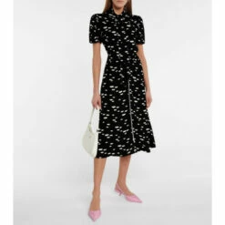 Prada Printed Sablé Midi Dress
