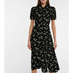 Prada Printed Sablé Midi Dress -Cheap Prada Store unnamed file 3446