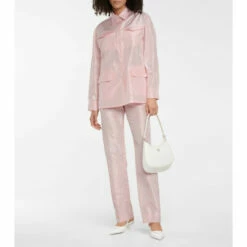 Prada High-rise Straight Silk Taffeta Pants