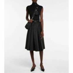 Prada Turtleneck Ribbed-knit Top