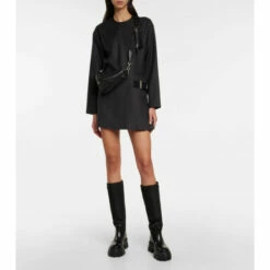 Prada Leather And Nylon Boots