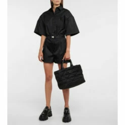 Prada Re-Nylon Belted Logo Playsuit