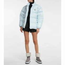 Prada Shearling And Leather Ankle Boots