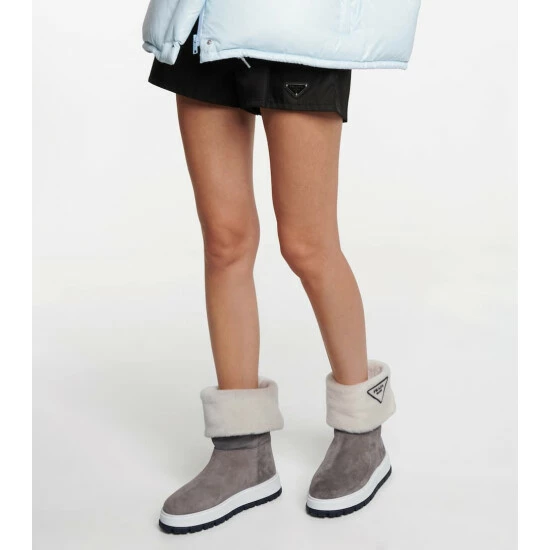 Prada Shearling And Leather Ankle Boots 5 Prada Shearling And Leather Ankle Boots - Image 3