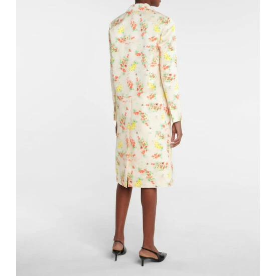 Prada Floral Wool And Silk Coat 4 Prada Floral Wool And Silk Coat - Image 2