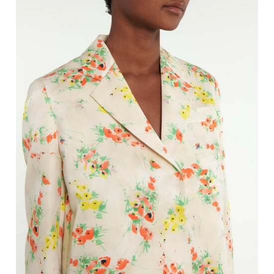 Prada Floral Wool And Silk Coat 5 Prada Floral Wool And Silk Coat - Image 3