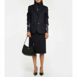 Prada Pinstriped Wool Skirt