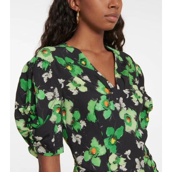 Prada Floral Satin Midi Dress 5 Prada Floral Satin Midi Dress - Image 3