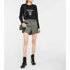 Prada Leather Combat Boots