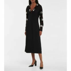 Prada Wool And Silk Crêpe Midi Dress