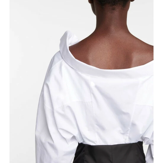 Prada Re-Nylon And Cotton Shirt Dress 6 Prada Re-Nylon And Cotton Shirt Dress - Image 4