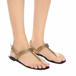 Prada Embellished Metallic Leather Sandals -Cheap Prada Store unnamed file 3673