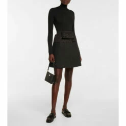 Prada Re-Nylon And Wool Miniskirt