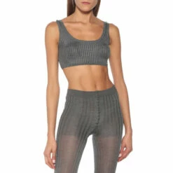 Prada Ribbed-knit Stretch Silk-blend Bra -Cheap Prada Store unnamed file 3753