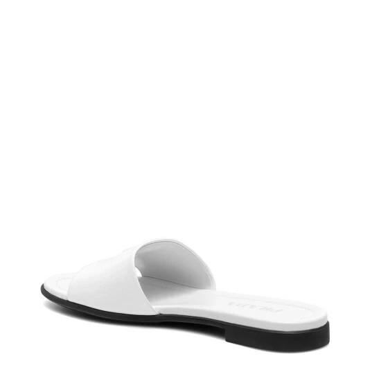 Prada Logo-embossed Leather Slides 4 Prada Logo-embossed Leather Slides - Image 2