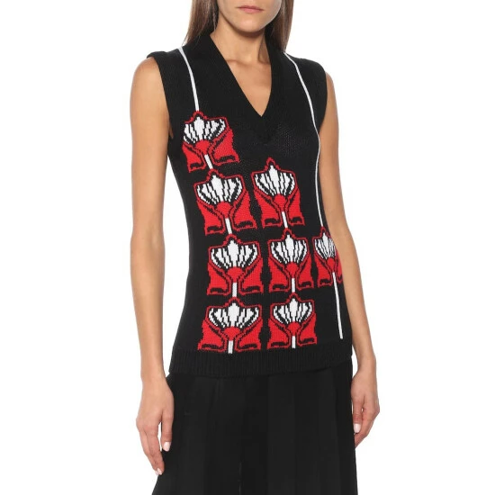 Prada Floral Intarsia Knit Sweater 6 Prada Floral Intarsia Knit Sweater - Image 4