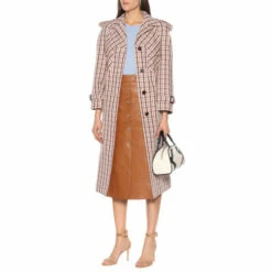 Prada Leather Midi Skirt