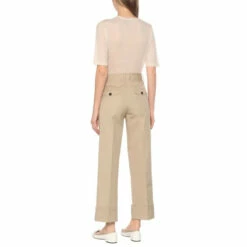 Prada High-rise Straight Cotton Pants -Cheap Prada Store unnamed file 3942
