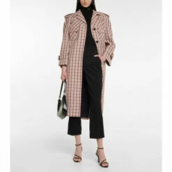 Prada Checked Virgin Wool Coat