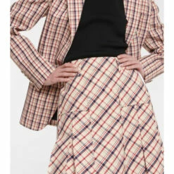 Prada Checked Virgin Wool Midi Skirt -Cheap Prada Store unnamed file 4008