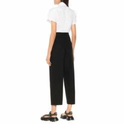 Prada High-rise Wide-leg Cotton Pants 6 Prada High-rise Wide-leg Cotton Pants -Cheap Prada Store unnamed file 4024