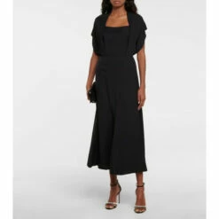 Prada Fluid Twill Midi Dress