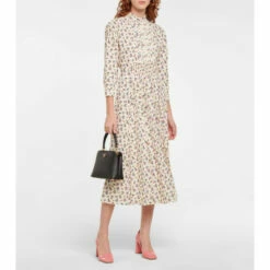 Prada Floral Crêpe Midi Dress