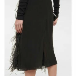 Prada Feather-embellished Midi Skirt -Cheap Prada Store unnamed file 4174