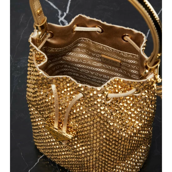 Prada Crystal-embellished Satin Shoulder Bag 4 Prada Crystal-embellished Satin Shoulder Bag - Image 2