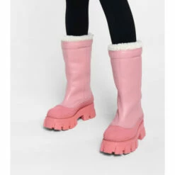 Prada Monolith Shearling-lined Leather Boots -Cheap Prada Store unnamed file 4195