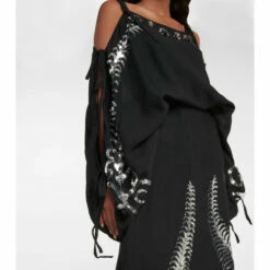 Prada Sequined Silk Off-shoulder Midi Dress -Cheap Prada Store unnamed file 4224