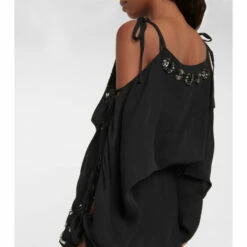 Prada Sequined Silk Off-shoulder Midi Dress -Cheap Prada Store unnamed file 4225