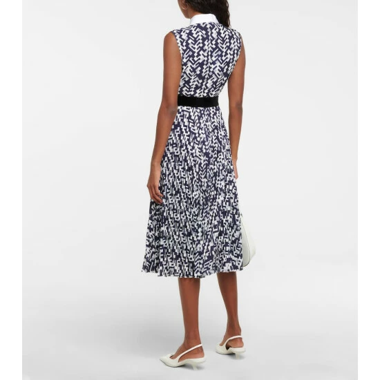 Prada Printed Pleated Midi Dress 4 Prada Printed Pleated Midi Dress - Image 2
