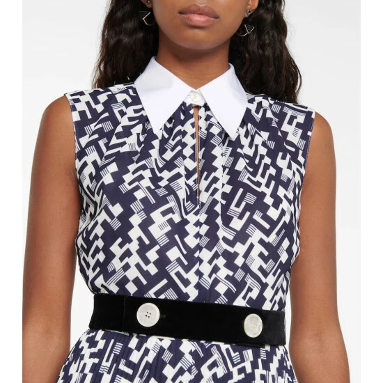 Prada Printed Pleated Midi Dress 5 Prada Printed Pleated Midi Dress - Image 3